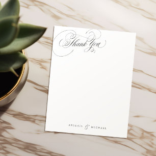 Elegant classic script personalised Stationery Card