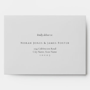 Elegant Classic Simple Light Grey Addressed Envelope