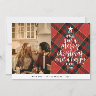 Elegant Classic Tartan Family Photo Christmas Holiday Card