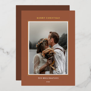 Elegant Classic Terracotta Photo Frame Christmas