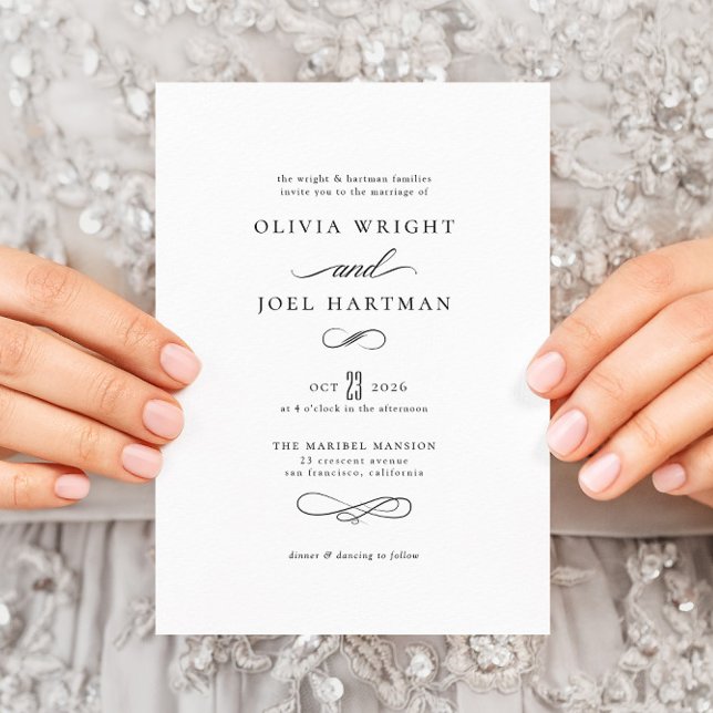 Elegant Classic Traditional Wedding Invitation (Creator Uploaded)