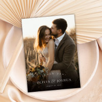Elegant Classic Typography Single Photo Wedding