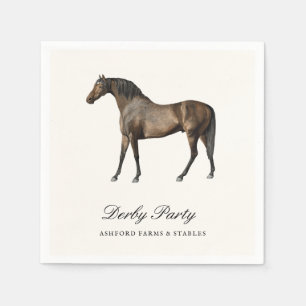 Elegant Classic Vintage Horse Race Derby Party Napkin