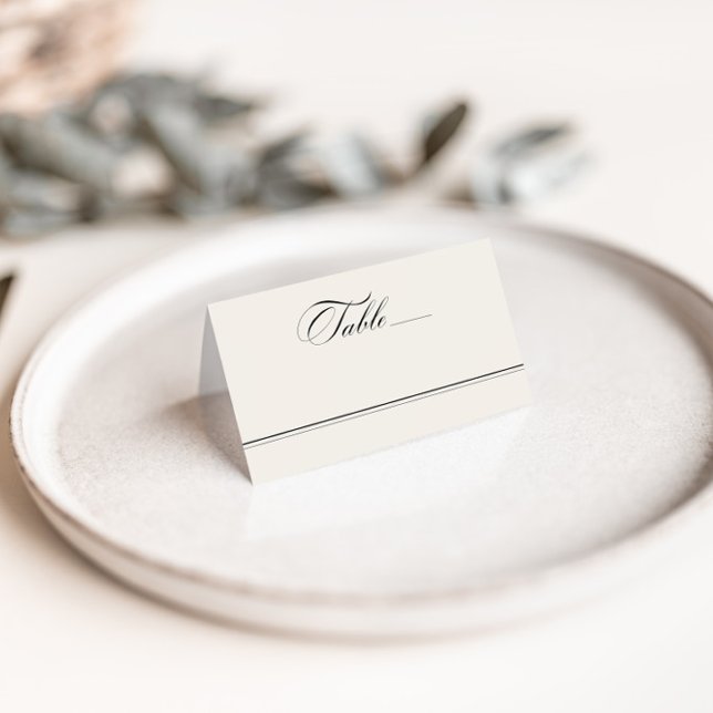Elegant Classic Vintage Wedding Place Card (Elegant Classic Vintage Wedding Place Card)