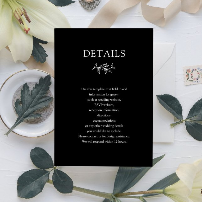 Elegant Classic Wedding Details Enclosure Card  (Creator Uploaded)