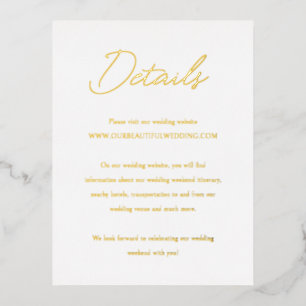 Elegant Classic Wedding Enclosure Card