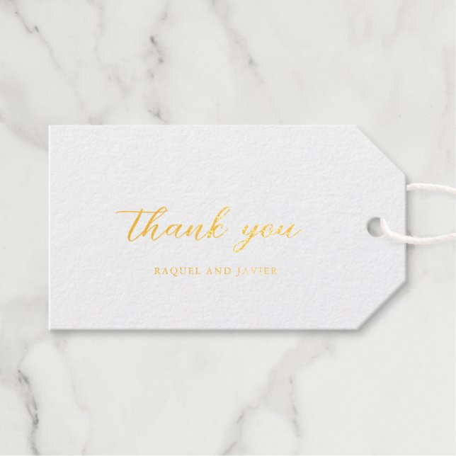 Elegant Classic Wedding Gift Tags (Front (Horizontal))