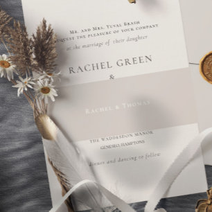 Elegant Classic Wedding Invitation Belly Band