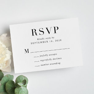 Elegant Classic Wedding RSVP Card