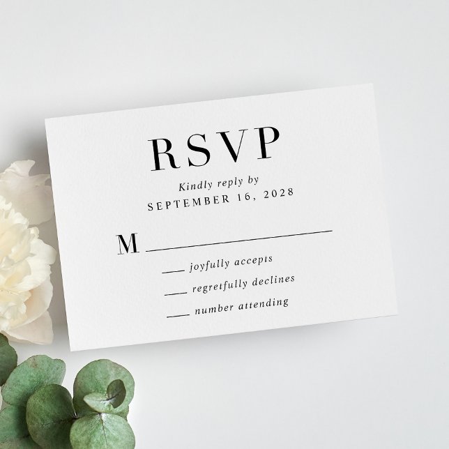 Elegant Classic Wedding RSVP Card (Creator Uploaded)