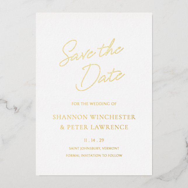 Elegant Classic Wedding Save the Date (Front)