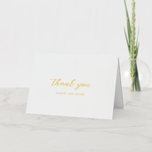Elegant Classic Wedding Thank You Foil Greeting Card