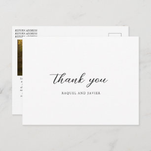 Elegant Classic Wedding Thank You Postcard