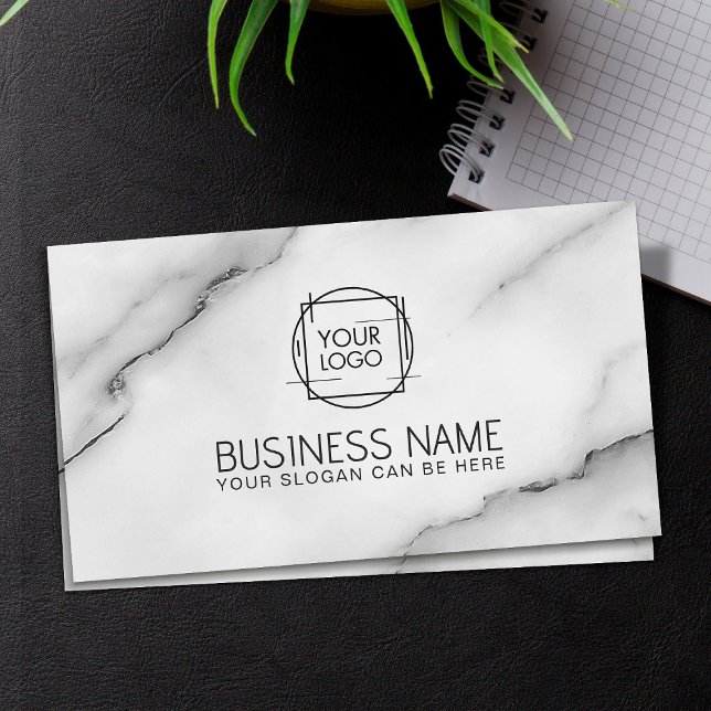 Elegant Classic White Marble  Business Card (Creator Uploaded)