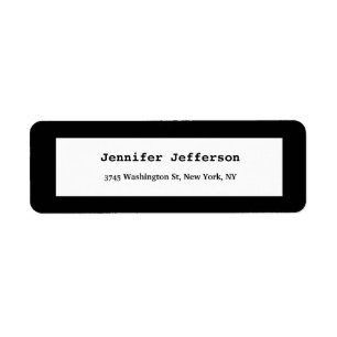 Elegant Classical Plain Professional Black White