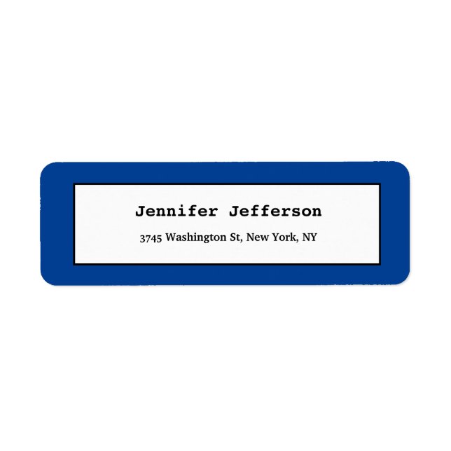 Elegant Classical Plain Professional Blue White (Front)