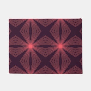 Elegant classical retro style geometric flower art doormat