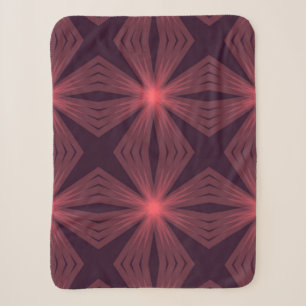 Elegant classical retro style geometric flower art sherpa blanket