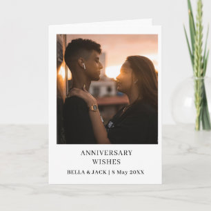 Elegant Classy Anniversary Photo Design Card
