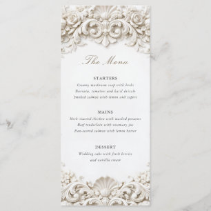 Elegant Classy Baroque Frame Wedding Menu