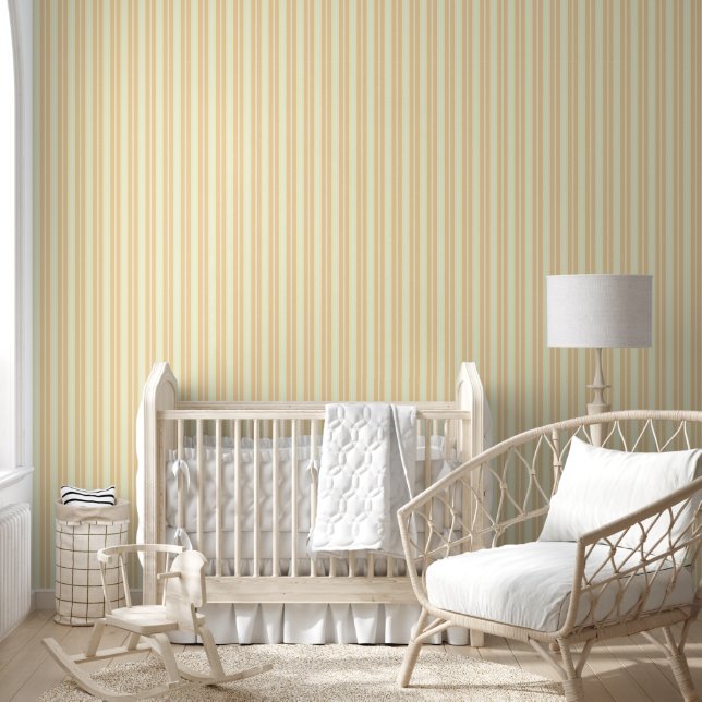 Elegant Classy Beige Cream Stripes Wallpaper (Kids)