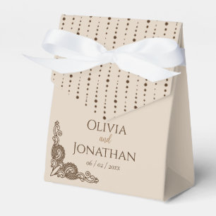 Elegant Classy Beige ornate Wedding Favour Box