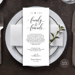 Elegant Classy Black, Place Setting Thank You Card<br><div class="desc">Share the love and show your appreciation to your guests, when they sit down at their seat and read this personalised charming thank you place card. It's a wonderful way to kick off your special day celebration! This card is sure to set the tone for an unforgettable event. The thank...</div>