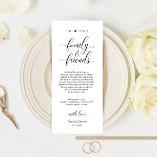 Elegant Classy Black, Place Setting Thank You Card