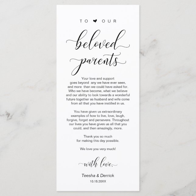 Elegant Classy Black, Place Setting Thank You Card (Front)