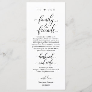 Elegant Classy Black, Place Setting Thank You Card