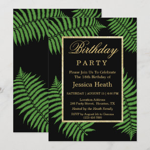Elegant Classy Bracken 18th Birthday Invitation