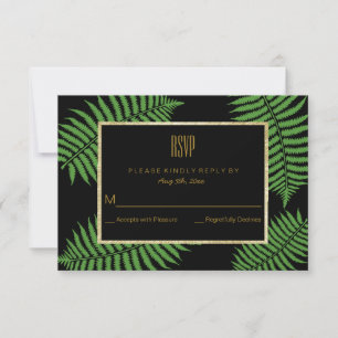 Elegant Classy Bracken Birthday RSVP Card