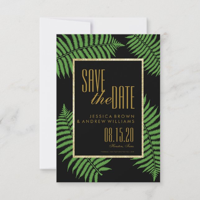 Elegant Classy Bracken  Save The Date (Front)