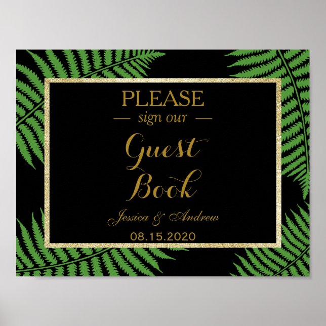 Elegant Classy Bracken Wedding Poster (Front)