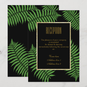 Elegant Classy Bracken Wedding Reception Invitation
