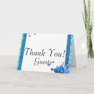 Elegant Classy ChiChi Floral Wedding Thank You Card