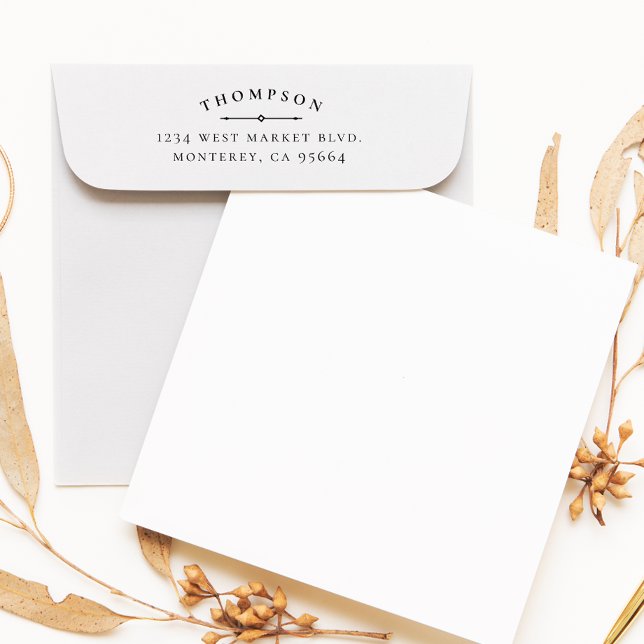 Elegant Classy Family Return Custom Address  Rubber Stamp (Creator Uploaded)