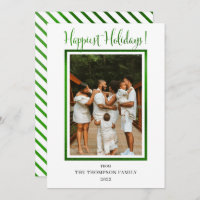 Elegant Classy Faux Foil Photo Happiest Holidays H