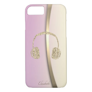 Elegant Classy Glitter Headphones -Personalised Case-Mate iPhone Case