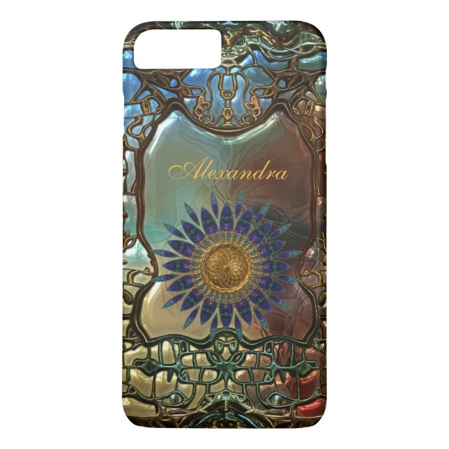 Elegant Classy Gold Metal Art Nouveau Case-Mate iPhone Case (Back)