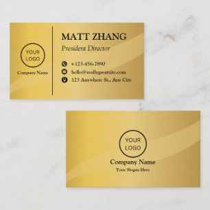 Elegant Classy Golden Professional Modern Golden Business Card