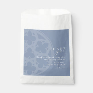 Elegant Classy Gothic Cathedral Dusty Blue Wedding Favour Bags