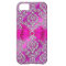 Elegant Classy hot pink silver Damask Floral