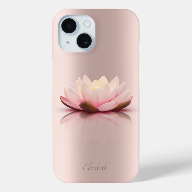 Elegant Classy Lotus Flower Rose Gold Case-Mate iPhone Case (Back)