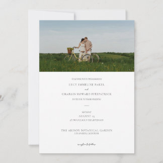Elegant Classy Minimalist Photo Wedding Invitation