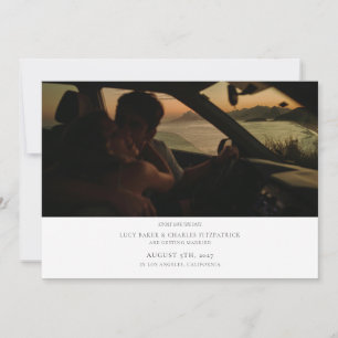 Elegant Classy Minimalist Photo Wedding Save The Date