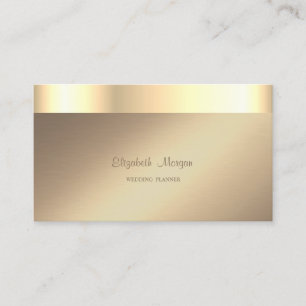 Elegant Classy Modern,Faux Gold Border Business Card