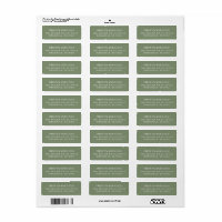 Elegant Classy Sage Green Return Address