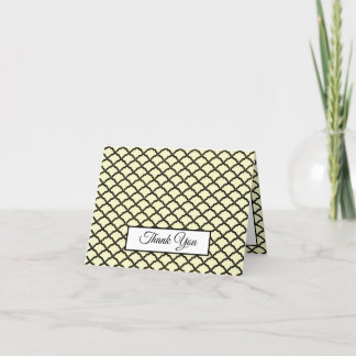 elegant classy scallop vintage retro thank you card
