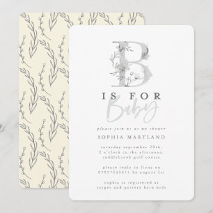 Elegant classy simple baby shower party invitation
